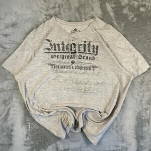 Y2K Double Helix Gray Gothic Graphic T-Shirt Design Size X-Large